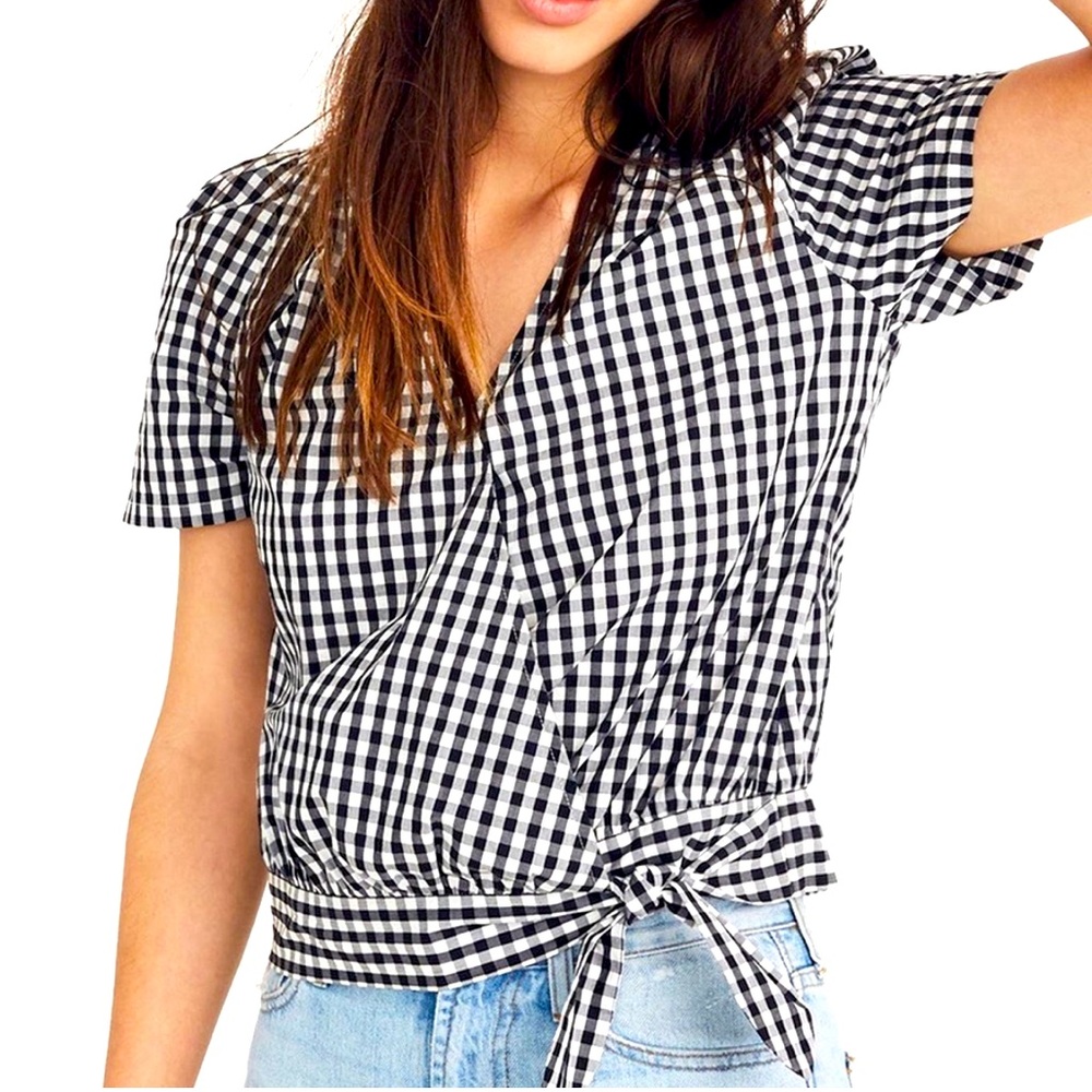 MADEWELL black gingham top